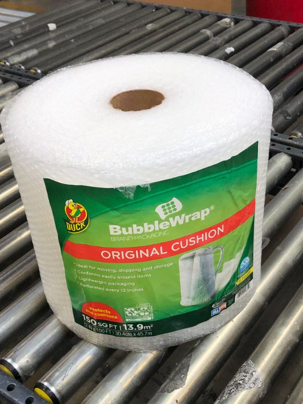 Photo 1 of Duck Brand Original Bubble Wrap Cushioning - Clear 12 in. x 150 ft.