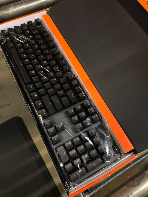 Photo 2 of SteelSeries Apex 5 Hybrid Mechanical Gaming Keyboard – Per-Key RGB Illumination – Aircraft Grade Aluminum Alloy Frame – OLED Smart Display (Hybrid Blue Switch) Hybrid Blue – Tactile & Clicky Apex 5