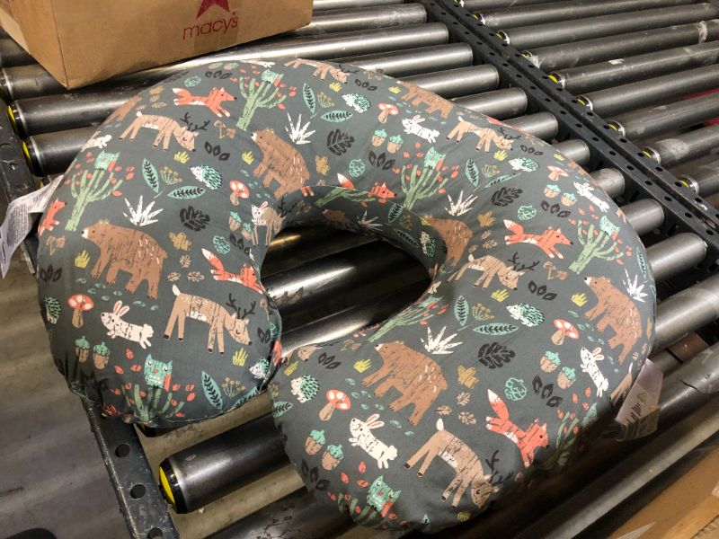 Photo 1 of Boppy Nursing Pillow Original Support, Green Forest Animals, Ergonomic Nursing Essentials for Bottle and Breastfeeding, Firm Fiber Fill, with Removable Nursing Pillow Cover, Machine Washable
