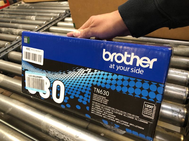 Photo 1 of Brother Genuine Standard Yield Toner Cartridge, TN630, Replacement Black Toner, Page Yield Up To 1,200 Pages, Amazon Dash Replenishment Cartridge