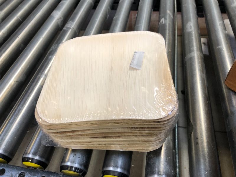 Photo 1 of  Palm Leaf Bundle Set 20 Count (8") | Palm Leaf Plate Square PLATES 