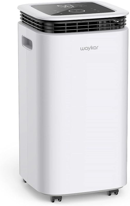 Photo 1 of Waykar 2500 Sq. Ft Home Dehumidifier with Drain Hose for Bedrooms, Basements, Bathrooms, and Laundry Rooms - with Intelligent Touch Control and 3 Air Outlets, 24 Hr Timer, and 0.58 Gallon Water Tank

