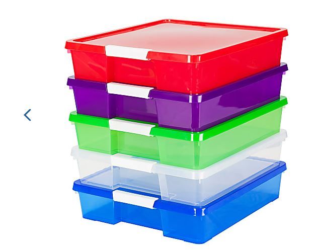 Photo 1 of 12x12 Stack & Store Box, Assorted Colors (5 units/pack)
