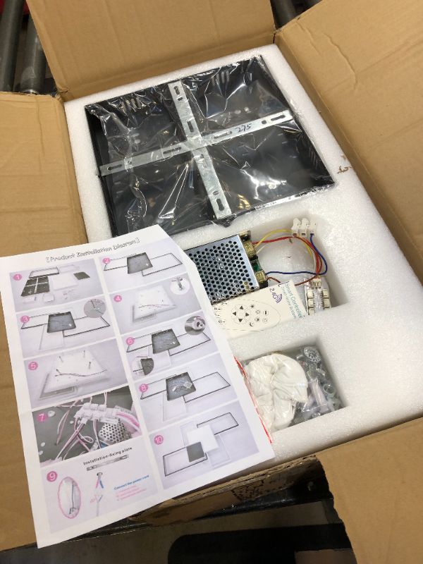 Photo 1 of Modern Led Ceiling Light ,Upgrade 43.3in Ceiling Light Fixture Flush Mount,Dimmable Modern Ceiling Light for Living Room Lighting Fixture Ceiling with Remote ,6-Light Close to Ceiling Light Fixtures