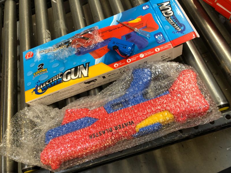 Photo 1 of Electric Water Gun, Squirt Guns up to 32 FT Long Range, Automatic Waterproof Soaker Gun with 300CC for Kid & Adult, Pool Water Guns for Outdoor Water Shooting Game (Red)