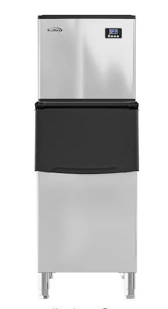 Photo 1 of 25 in. Stainless-Steel Commercial Ice Maker with Full Cube Production, 418 Lbs/24h
