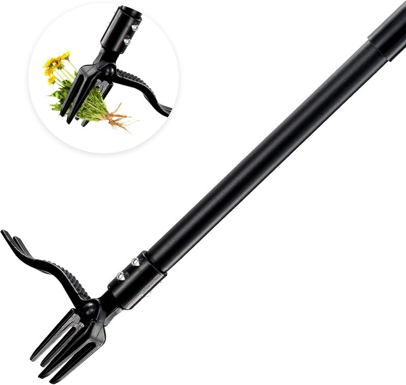 Photo 1 of Weed Puller with Long Handle- 63inch - Adjustable Stand Up Weed Puller Tool, Heavy Duty Stand Dandelion Digger Puller, Ergonomic Standing Weeding Puller Tool Weed Picker for Garden Lawn Farmland