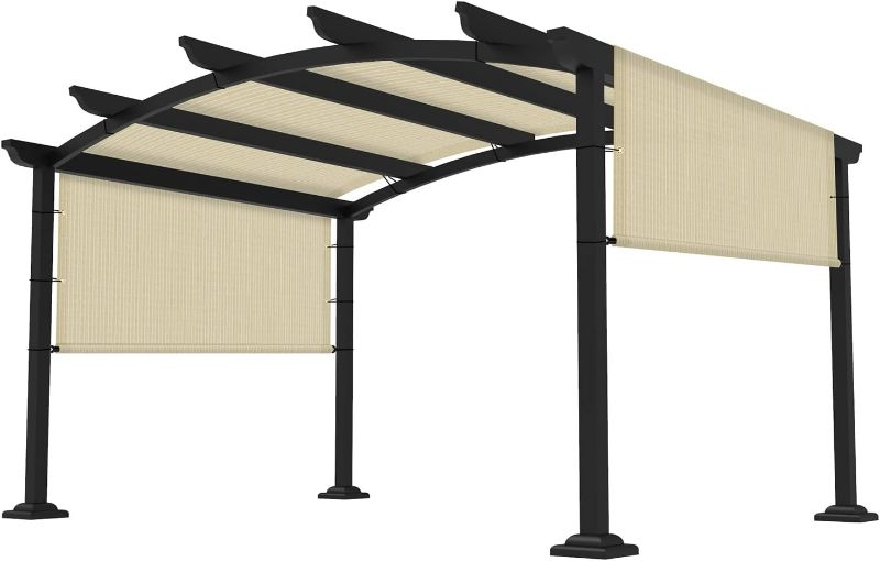 Photo 1 of FLORALEAF 8'×12' Pergola Shade Cover Universal Replacement Canopy for Outdoor Patio Porch Backyard Gazebo with Grommets Weighted Rods