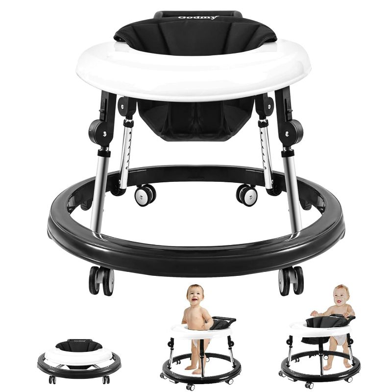 Photo 1 of Baby Walker with Wheels, Activity Center with Mute Wheels Anti-Rollover, 5-Position 