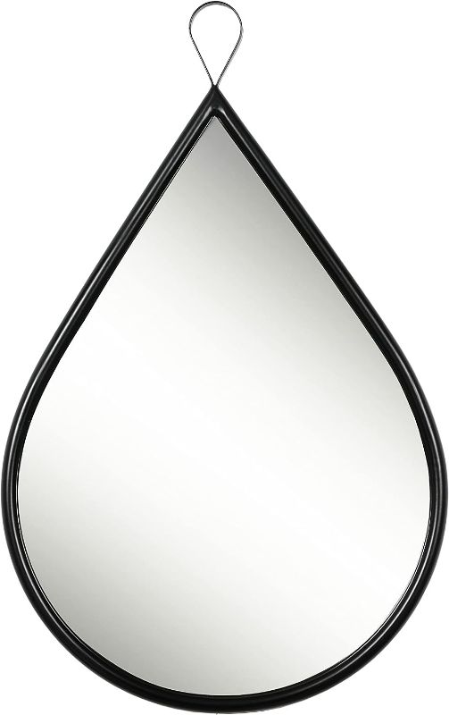 Photo 1 of RUIDOZ 20 X 12.5 Inches Black Teardrop Wall Mirror with Metal Frame for Home Decor,Oval Mirror,Decorative Wall Mirror, Accent Mirror