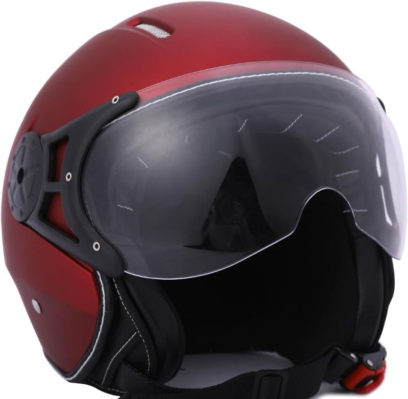 Photo 1 of Harssidanzar Motorcycle Helmet Single Visor Open Face Motorbike
