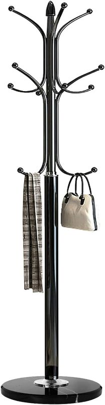 Photo 1 of Kertnic Metal Coat Rack Stand with Natural Marble Base, Free Standing