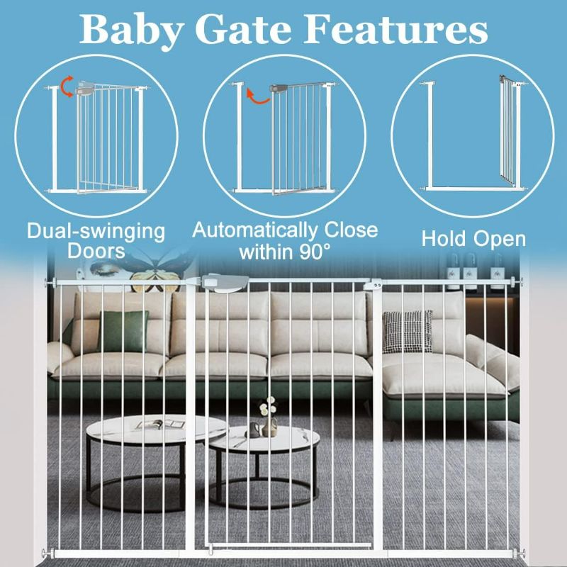 Photo 1 of WAOWAO Triple Lock Baby Gate Extra Wide