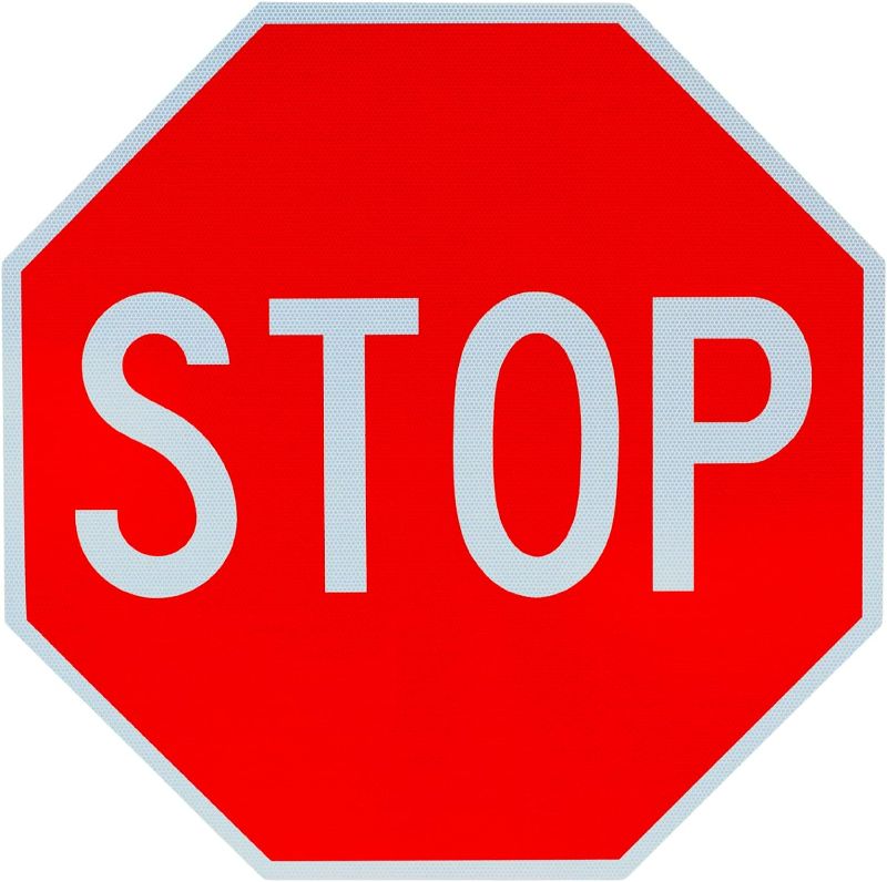 Photo 1 of Stop Sign Street Road Sign 30 x 30. A Real Sign. Prismatic Reflective Sheeting