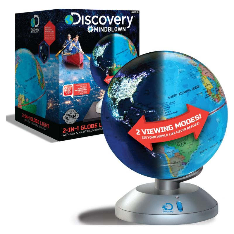 Photo 1 of Discovery™ #Mindblown 2-in-1 World Globe LED Lamp, Blue
