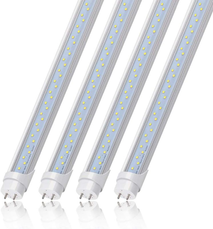 Photo 1 of Kihung T8 LED Bulbs 4 Foot, Type B Ballast Bypass, Dual-Ended Power, G13 Base, 24W 3120LM 6000K Daylight White, Compatible with T8 T10 T12 Tubes, 4ft Fluorescent Bulb Replacement, 4-Pack