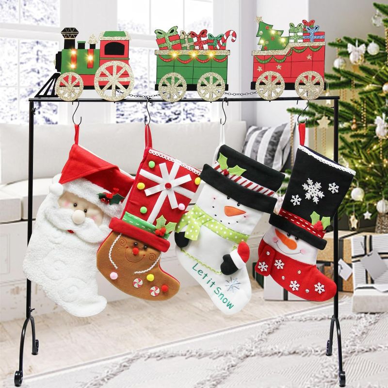 Photo 1 of FORUP Christmas Stocking Holder Stand Hangers (Christmas Train)