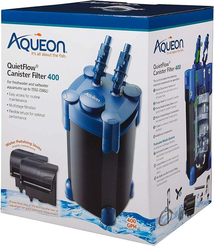 Photo 1 of Aqueon QuietFlow Canister Aquarium Filter 100-150 Gallons
