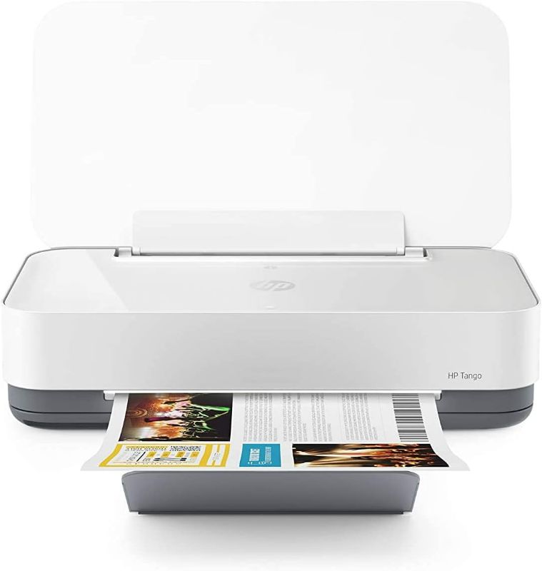Photo 1 of HP Tango Smart Wireless Printer – Mobile Remote Print, Scan, Copy, HP Instant Ink, Works with Alexa,White