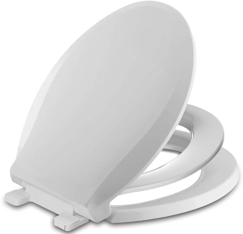 Photo 1 of CCBELLA Toilet Seat with Toddler Seat Built in, Potty Training Toilet Seat for Kids, Magnetic Kids Toilet Seat, Slow Close, Thicken Plastic Easy to Clean, Removable and Never Loosen, White