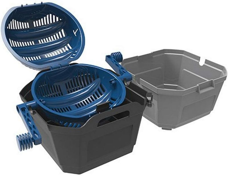 Photo 1 of Wet/Dry Media Separator with Perforated Sifter and Mesh Media Strainer for Reloading, blue, gray