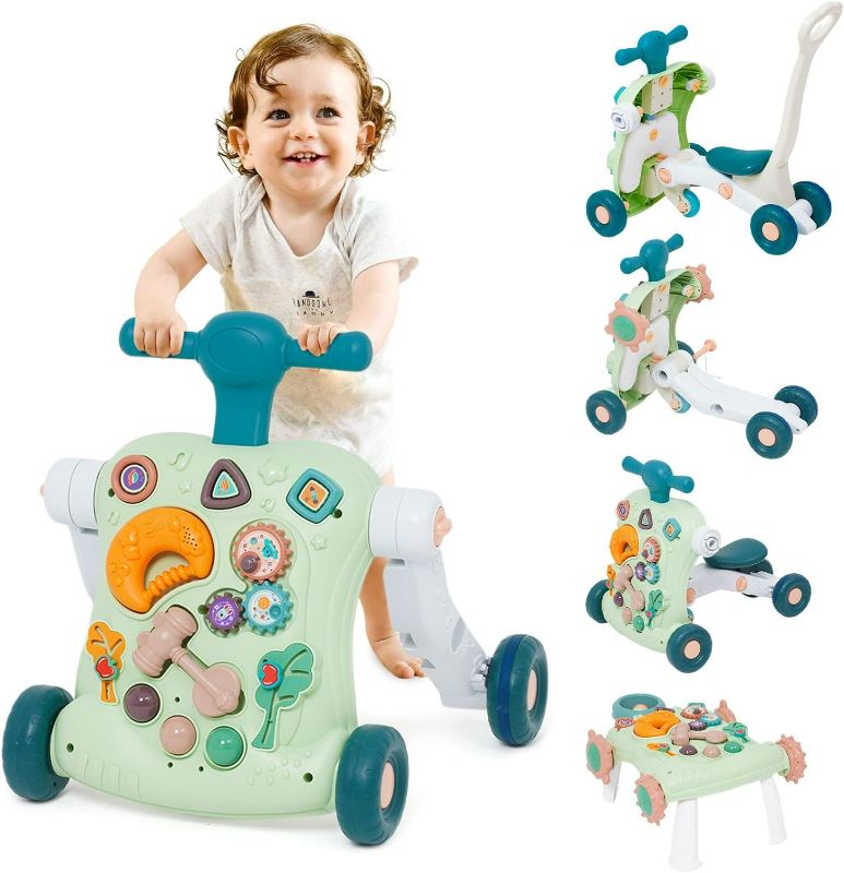 Photo 1 of Sit to Stand Learning Walker 6 in 1 Baby Learning Walkers Early Education Activity Center Learning Play Toys Toddler Walker Push Toy for Girls Boys