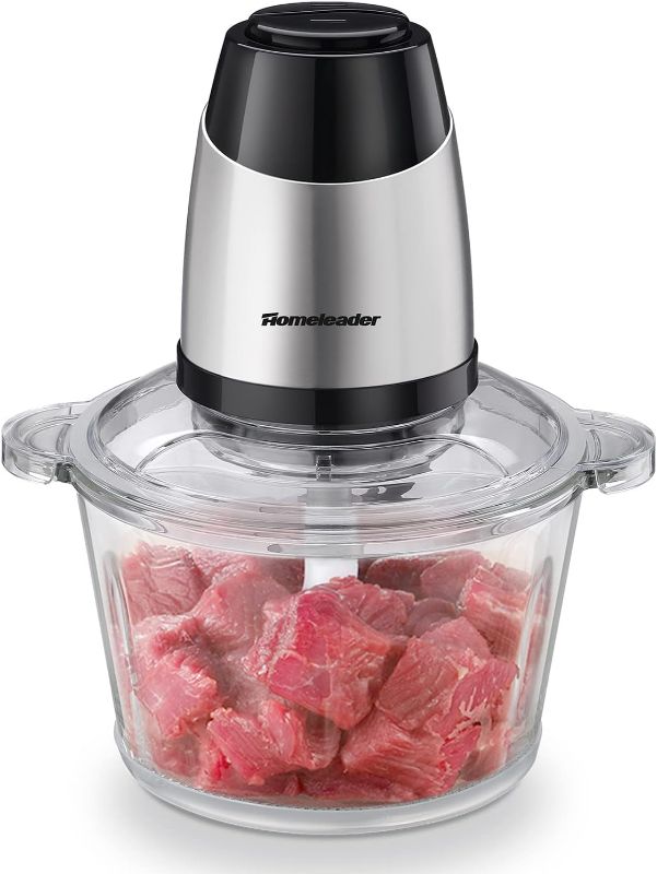 Photo 1 of Electric Food Chopper, 8-Cup Food Processor by Homeleader, 2L Glass Bowl Grinder for Meat