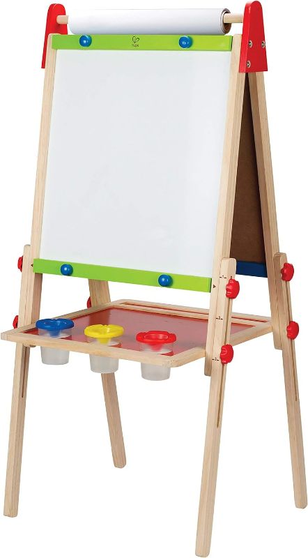 Photo 1 of All-in-One Wooden Kid's Art Easel with Paper Roll and Accessories 