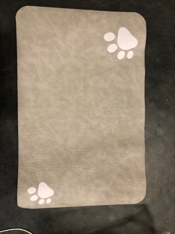 Photo 2 of Pet Feeding Mat-Absorbent Pet Placemat for Food and Water Bowl, Dog Food Mat with Waterproof Rubber Backing