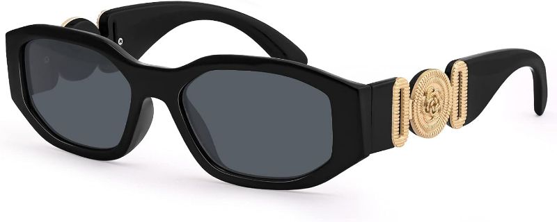 Photo 1 of KUGUAOK Irregular Rectangle Sunglasses Women Trendy Design UV Protection Small Sun Glasses