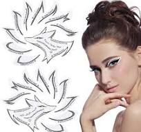 Photo 1 of 10 Sets Eyeliner Stencil Kit Eyebrow Stencil Set Non-woven Materials 12 Style Eyeliner Eyeshadow Stencil Template