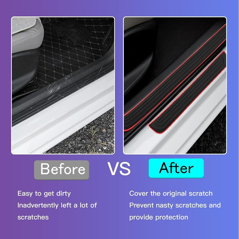 Photo 1 of Door Sill Plate Protectors for Car - Universal Door Entry Guards Sill Scuff Cover Panel Step Protector