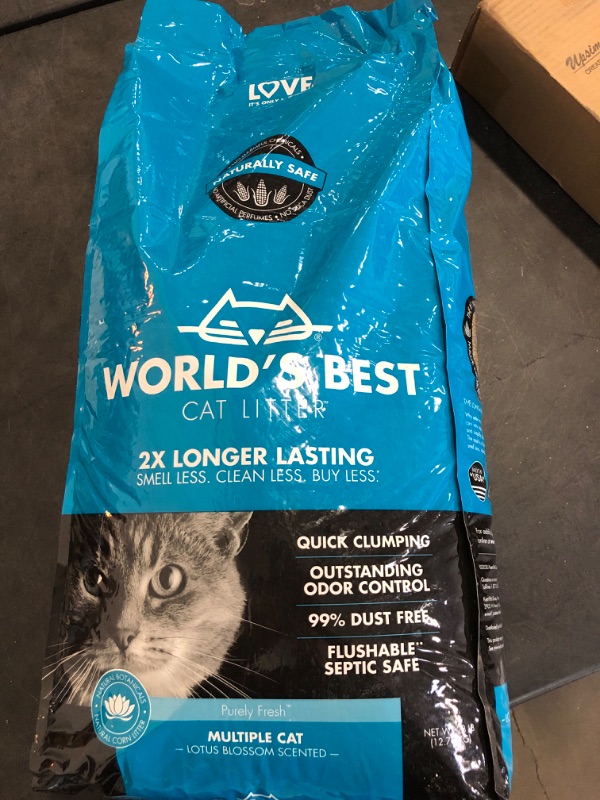 Photo 2 of WORLD'S BEST CAT LITTER™ Multiple Cat Lotus Blossom Scented, 28-Pounds