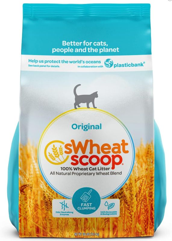 Photo 1 of sWheat Scoop Wheat-Based Natural Cat Litter, Original Fast Clumping, 36 Pound Bag