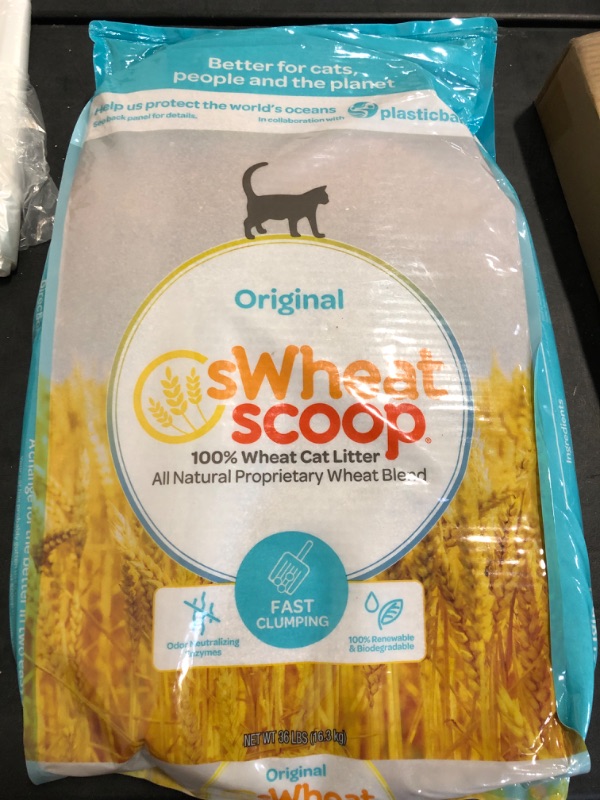 Photo 2 of sWheat Scoop Wheat-Based Natural Cat Litter, Original Fast Clumping, 36 Pound Bag