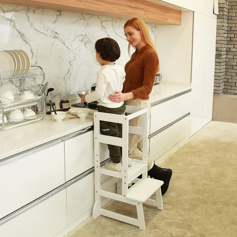 Photo 1 of SDADI Adjustable Height Kitchen Step Stool,Kids Learning Stool,Mothers' Helper