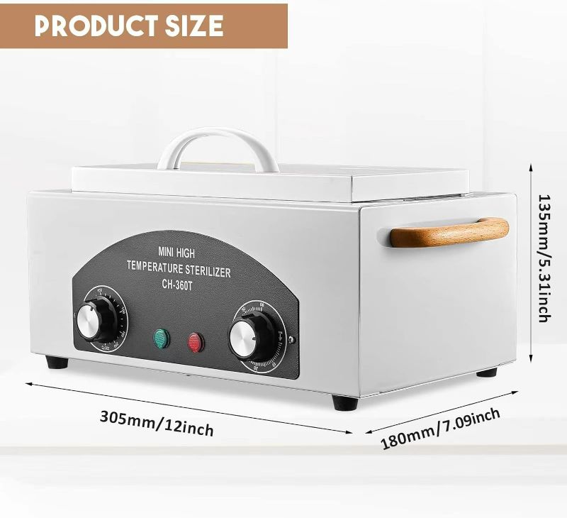 Photo 1 of Soiiw High Temperature Metal Tool Cleaning Box 110V 300W 1.5L Salon Equipment for Metal Tools with Handle