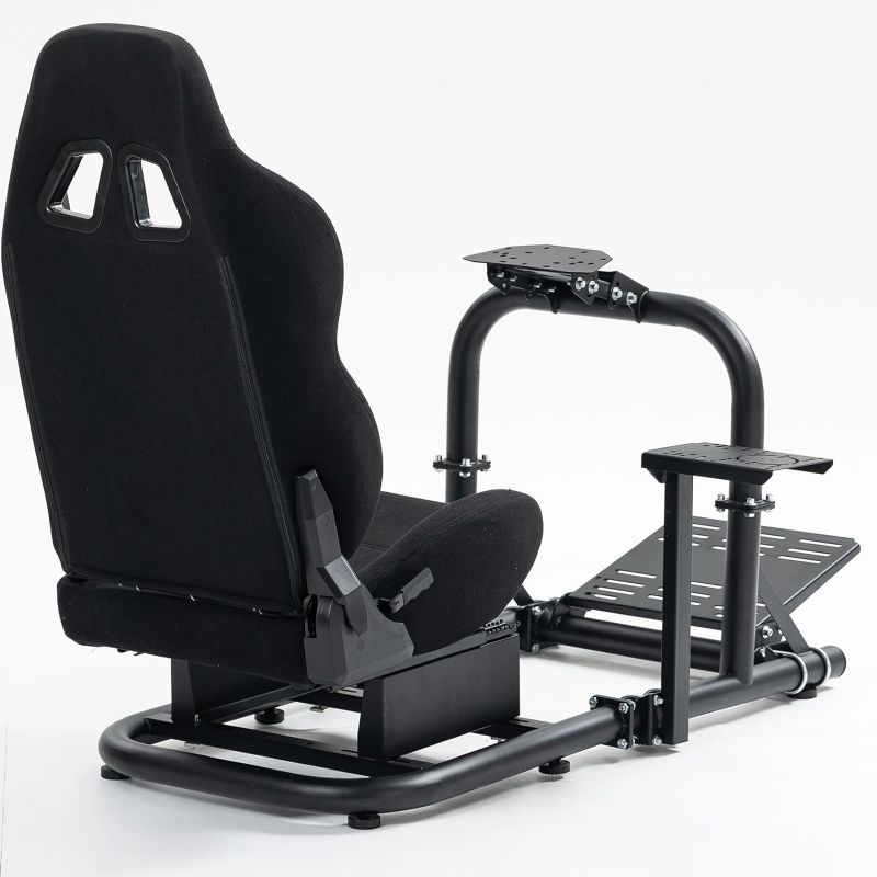 Photo 1 of Hottoby Racing Simulator Fits for Logitech, Thrustmaster, Fanatec, G25,G29,G920,G923,T300RS, Stability Upgrade Adjustable Wheel Stand, No Wheel,Pedal,Handbrake and seat