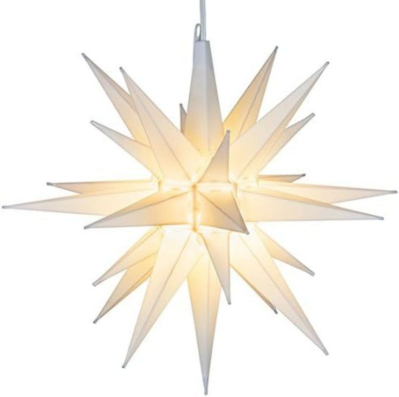 Photo 1 of Elf Logic Christmas Moravian Star Hanging Light for Indoor Outdoor Decor Holiday LED Lights 21 inch