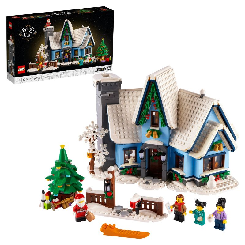 Photo 1 of LEGO Icons Santa’s Visit 10293 Christmas House Model Building Set for Adults and Families, Festive Home Décor with Xmas Tree, Gift Idea