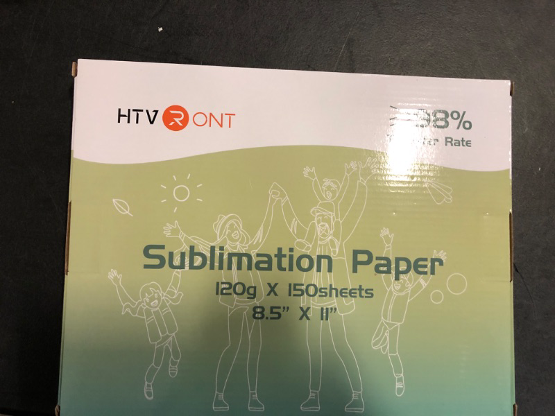 Photo 2 of HTVRONT Sublimation Paper 8.5 x 11 Inches - 150 Sheets 120g Excellent Ink Release Sublimation Transfer Paper for Tumblers, Mugs, T-shirts