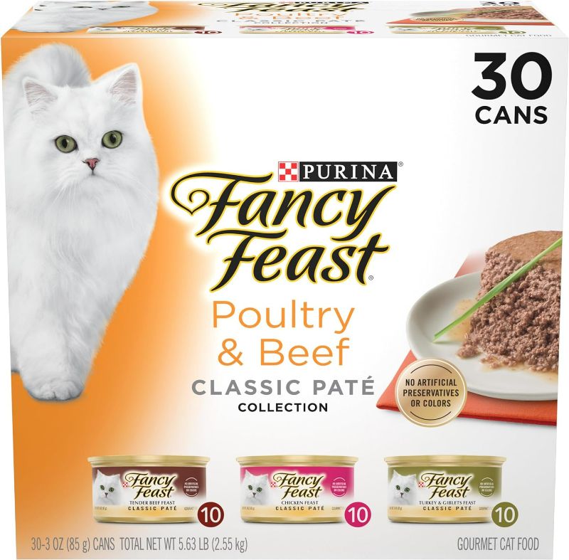 Photo 1 of Fancy Feast Poultry and Beef Feast Classic Pate - (30) 3 oz. Cans