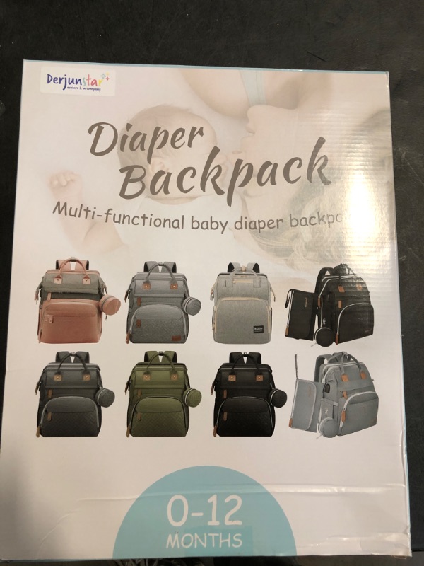 Photo 3 of DERJUNSTAR DIAPER BAG BACKPACK, BABY BAGS FOR NEW MOM