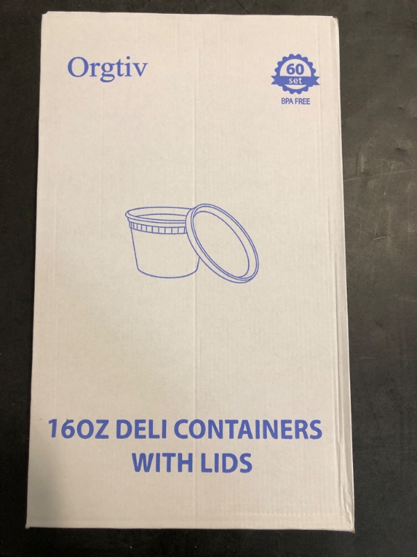 Photo 3 of Orgtiv Deli Containers with Lids 16OZ 60Set