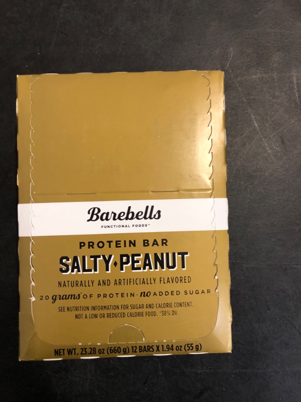 Photo 2 of Barebells Salty Peanut Protein Bars, 12 Count - 20g Protein, 1g Sugar Snack Bars