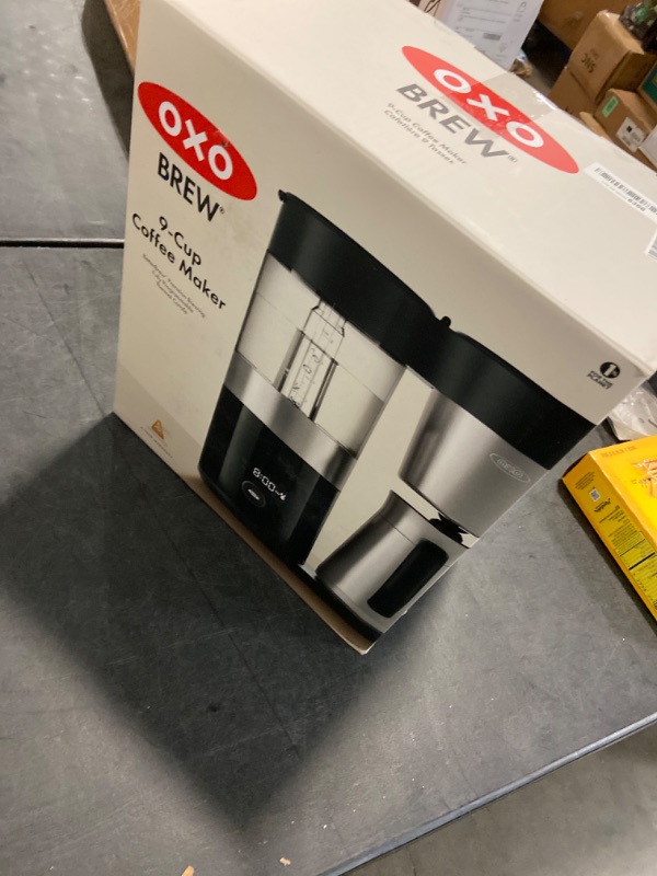 Photo 2 of OXO Brew 9 Cup Stainless Steel Coffee Maker,Silver, Black
