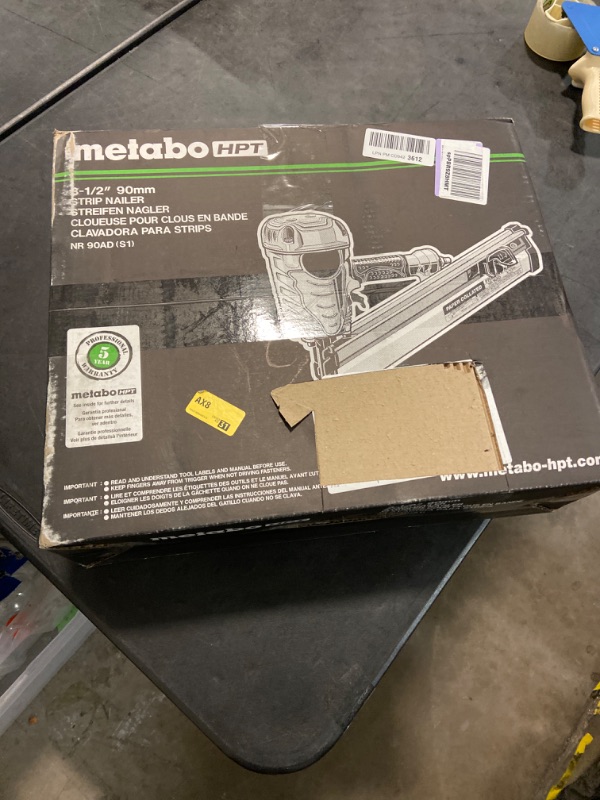 Photo 2 of Metabo HPT Metal Connector Nailer | Pro Preferred Brand of Pneumatic Nailers | 36 Degree Magazine | Accepts up to 1-1/2-Inch Nails | Ideal for Fastening Metal Connectors to Wood | NR38AK
