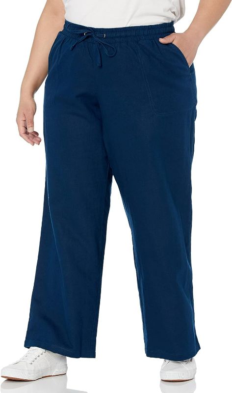 Photo 1 of Amazon Essentials Women's Linen Blend Drawstring Wide Leg Pant (Available in Plus Size)
