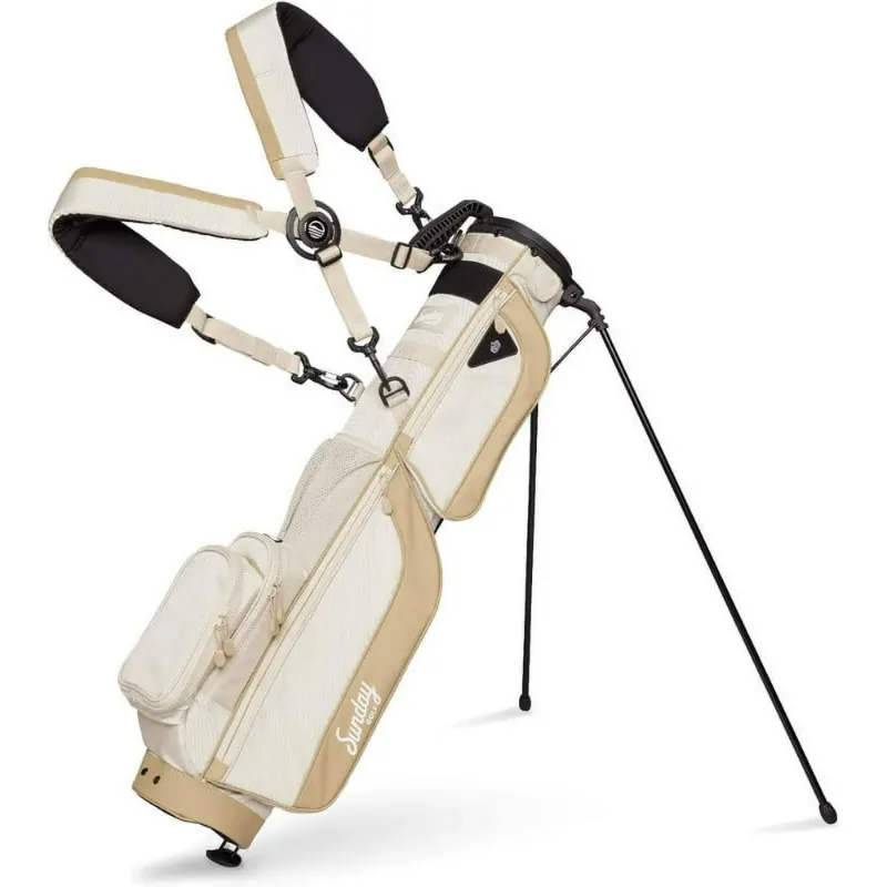 Photo 1 of Sunday Golf Loma XL Bag - Lightweight Golf Bag w/Strap and Stand – Easy to Carry Pitch n Putt Golf Bag – Golf Stand Bag for The Driving Range, Par 3 and Executive Courses, 3.4 pounds (Toasted Almond)
