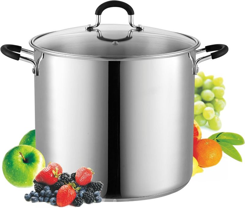 Photo 1 of Cook N Home Stockpot Sauce Pot Induction Pot With Lid Professional Stainless Steel
